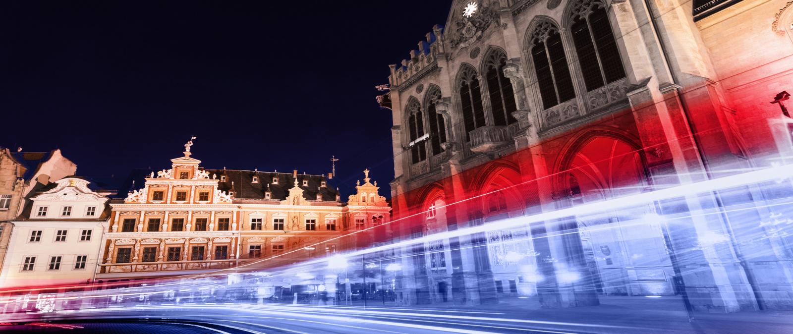 Erfurt bei Nacht
