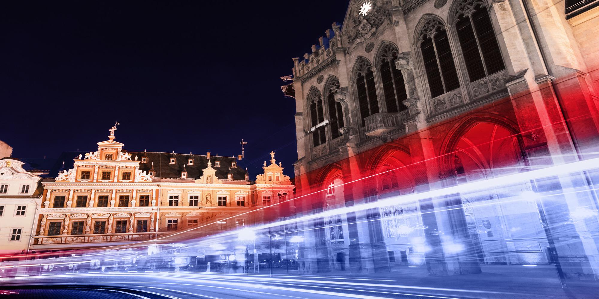 Erfurt bei Nacht